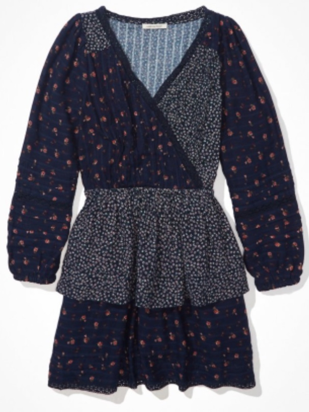 AE Floral Wrap Mini Dress